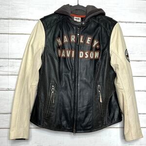 Harley-Davidson Rallyrunner Leather Motorcycle Biker Jacket Size Large